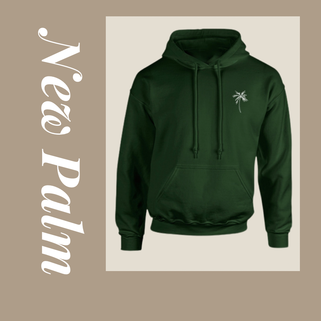 New Palm hoodie forest green - NewPalm Collection