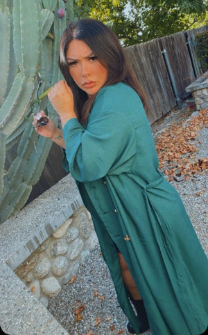Emerald green trench - NewPalm Collection